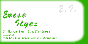 emese ilyes business card